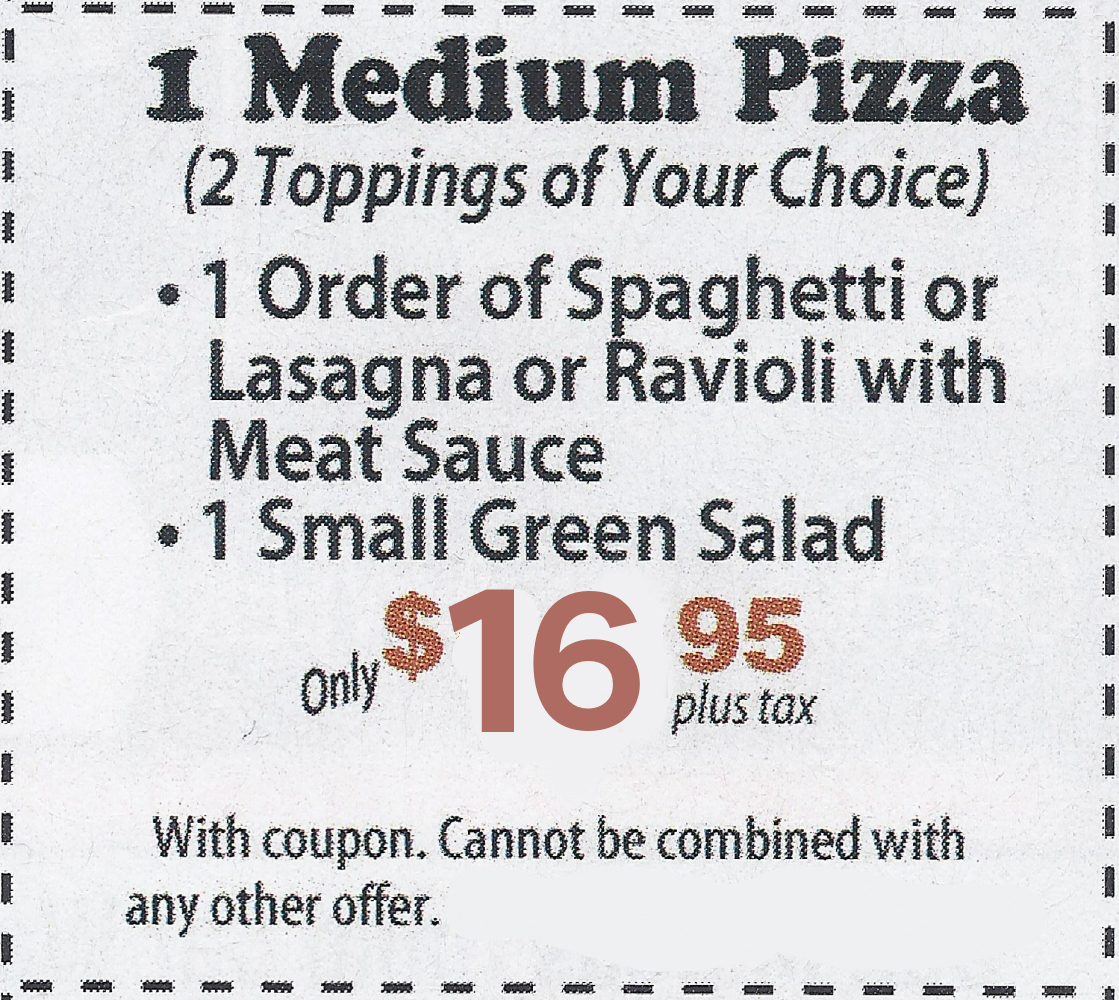 1 Medium Pizza Promotion