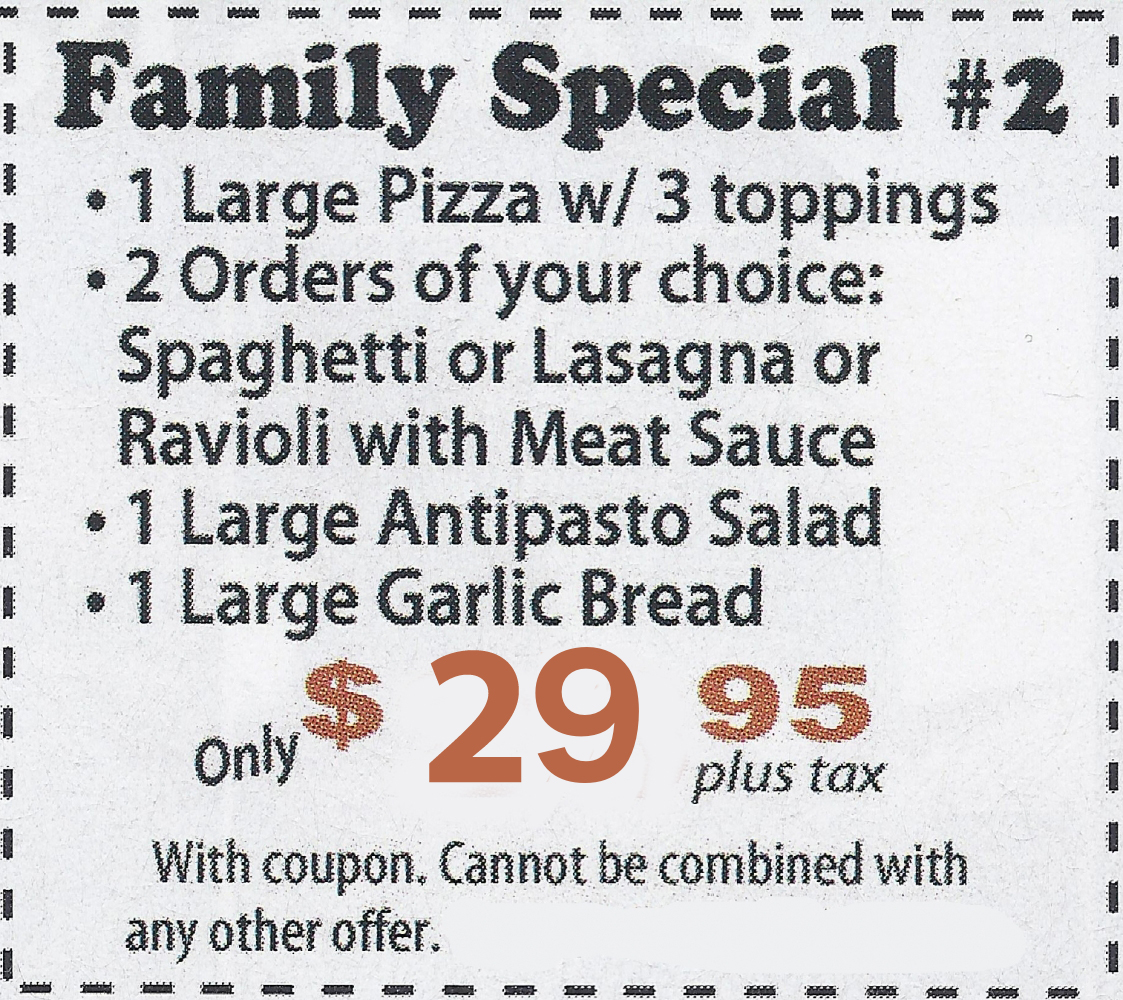 Pizza & Pasta - Family Special #2 Promotion
