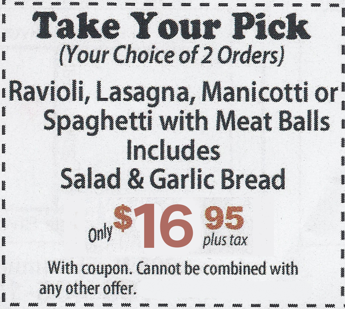 Pastas & Ravioli - Take Your Pick Promotion